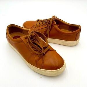 Vince Camuto Men's Mills Leather Full Lace Up‎ Casual Sneakers Brown Size 8.5